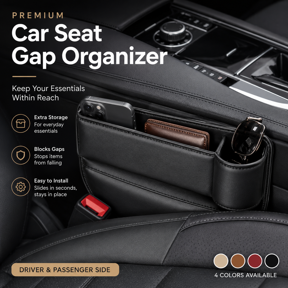 Premium Car Seat Gap Organizer